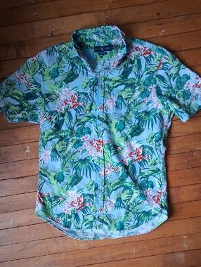 Ralph Lauren Hawaiian Print Button Down Sz M